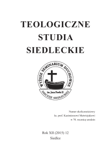 Pobierz wersję PDF - Teologiczne Studia Siedleckie