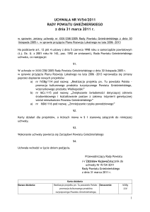 Uchwała Nr VI/54/2011 Rady Powiatu