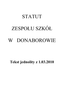 Status Zespołu Szkół w Donaborowie