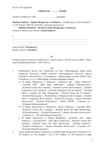 UMOWA Adm/075/10/09 - Sąd Okręgowy w Krakowie