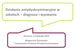 Działania antydyskryminacyjne - Kuratorium Oświaty we Wrocławiu