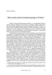 Stan nauki prawa konstytucyjnego w Polsce
