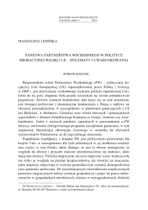 państwa partnerstwa wschodniego w polityce migracyjnej polski i ue