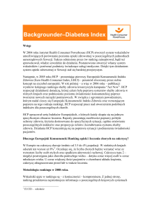 Backgrounder–Diabetes Index