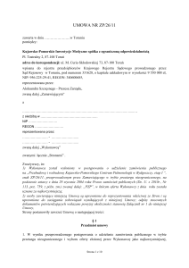 wzór umowy - Kujawsko-Pomorskie Inwestycje Medyczne Sp. z oo