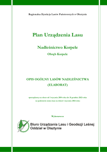 Plan Urządzenia Lasu - Państwowe Gospodarstwo Leśne LASY