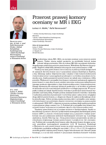 Przerost prawej komory oceniany w MR i EKG