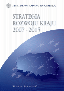Strategia Rozwoju Kraju dokument przyjęty - WRPO 2007-2013