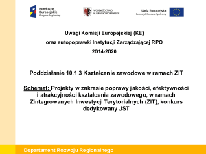 (KE) oraz autopoprawki Instytucji Zarządzającej RPO 2014
