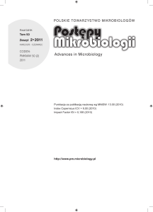 Post. Mikrobiol. 2-2011.indb - Postępy Mikrobiologii