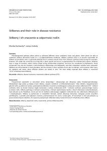 Stilbenes and their role in disease resistance Stilbeny i ich