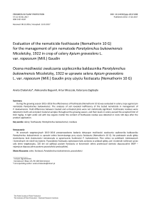 Evaluation of the nematicide fosthiazate (Nemathorin 10 G) for the