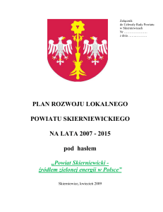 Plan Rozwoju Lokalnego Powiatu Skierniewickiego na lata 2007