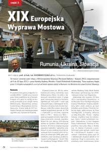 XIX Europejska Wyprawa Mostowa, Rumunia, Ukraina, Słowacja
