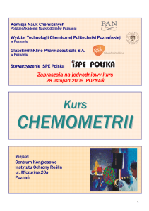 chemometria - L ogo Faculty of Chemical Technology Poznan