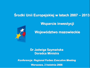 Regional Forbes Executive Meeting Warszawa, 2 kwietnia 2008