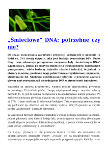 DNA: potrzebne czy nie? - Dolina Biotechnologiczna