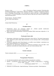 Załącznik nr 3 - Wzór umowy - Wodzisławski Ośrodek Rehabilitacji i