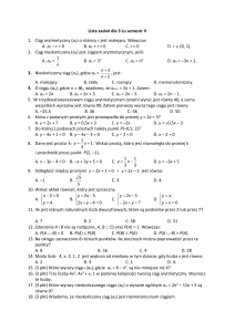 Lista zadań dla 3 Lu semestr V Ciąg arytmetyczny (an) o różnicy r