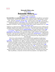 Dzienniki Hitlera - historia najnowsza - h.kuz