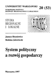 System polityczny a rozwój gospodarczy - EUROREG