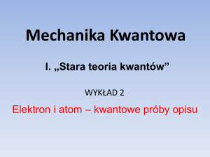 Mechanika Kwantowa - if univ rzeszow pl