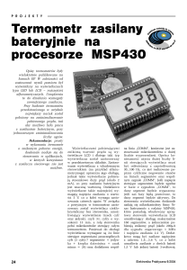 Termometr zasilany bateryjnie na procesorze MSP430