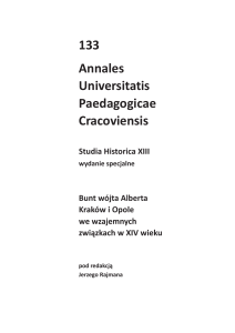 133 Annales Universitatis Paedagogicae Cracoviensis Studia