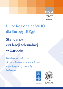 Biuro Regionalne WHO dla Europy i BZgA Standardy edukacji