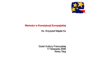 Wartosci w projekcie Konstytucji UE - Krzysztof Mądel