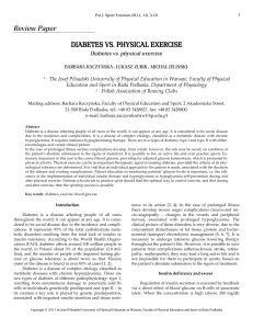 Review Paper DIABETES VS. PHYSICAL EXERCISE