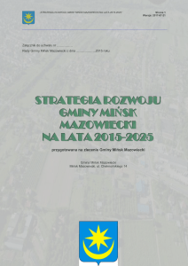 Strategia Rozwoju Gminy Mińsk Mazowiecki na lata 2015-2025