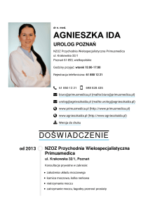 (dr n. med. Agnieszka Ida - Urolog Pozna\361