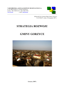 Część I Analiza regionalna gminy Gorzyce