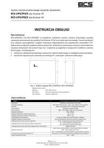 BCS-UPS/IP8/E - instrukcja obsługi
