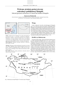 Wybrane atrakcje geoturystyczne centralnej i południowej Mongolii