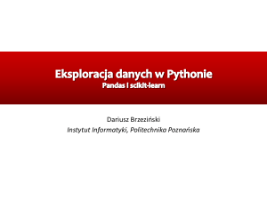 Eksploracja danych w Pythonie