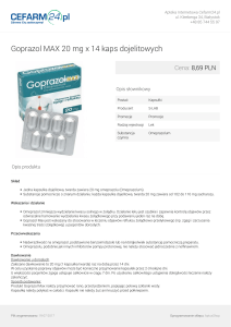 Goprazol MAX 20 mg x 14 kaps dojelitowych