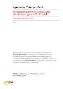 Wczesnopiastowska organizacja administracyjna w X i XI wieku