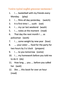 Angielski - grammar exercise 