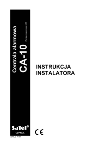 SATEL CA-10 INSTRUKCJA INSTALATORA