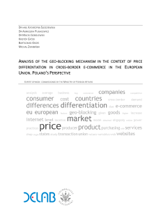 2016.III ANALYSIS OF  GEO-BLOCKING IN THE CONTEXT OF PRICE DIFFERENTIATION. POLAND’S PERSPECTIVE