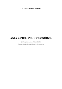 Ania z Zielonego Wzgorza książka
