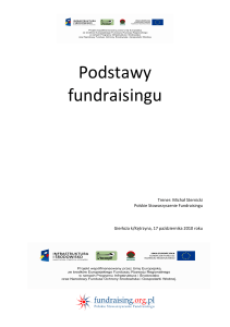 Podstawy fundraisingu - Polskie Stowarzyszenie Syndrom Tourette`a