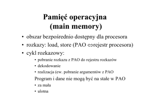 Pamięć operacyjna (main memory)