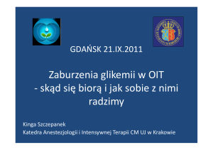 Kinga Szczepanek-Zaburzenia glikemii w OIT