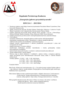 Regulamin Konkursu - Oficjalna strona I LO im. Juliusza