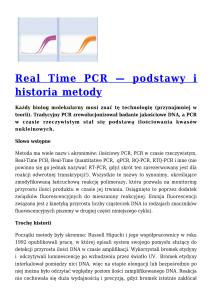 Real Time PCR — podstawy i historia metody