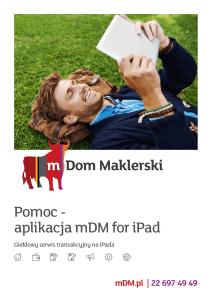 Pomoc - aplikacja mDM for iPad