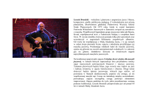 Leszek Dranicki – wokalista i gitarzysta z pogranicza jazzu i bluesa
